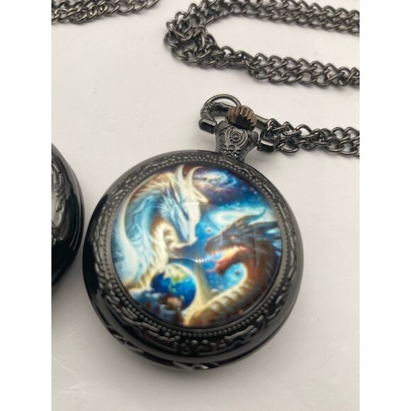 Dungeons and Dragons Like Pocket Watches (2) - New Batteries- w/ Chains - Picture 6 of 7
